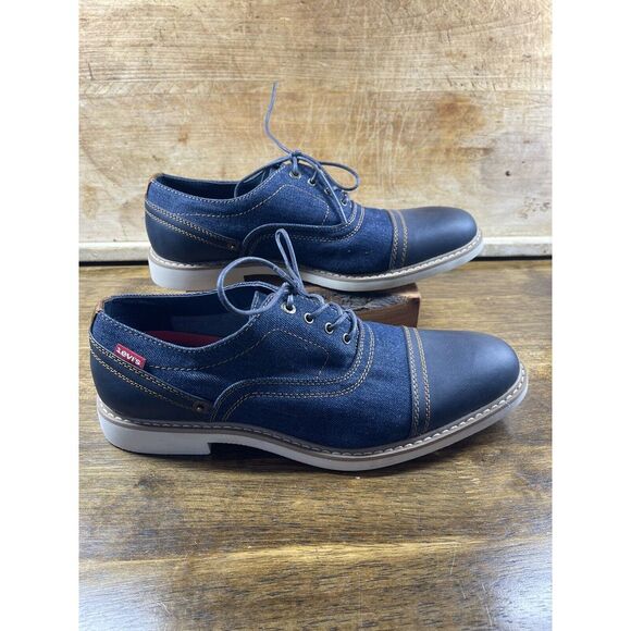 Levi's Mens Essex Denim Lace Up Shoes Size 10.5. Dress Or Casual Everyday - Picture 4 of 9